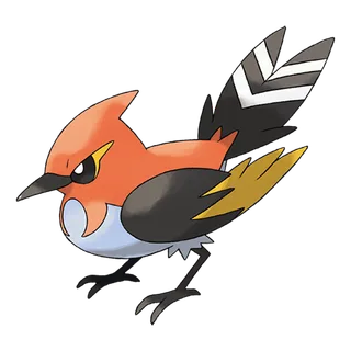 Fletchinder — Pokémon GO Fire and Flying artwork