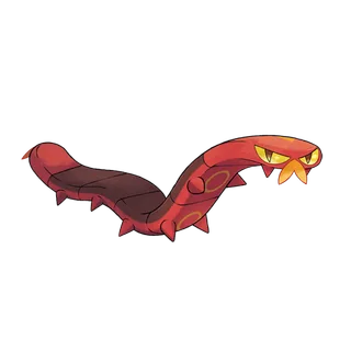 Sizzlipede — Pokémon GO Fire and Bug artwork